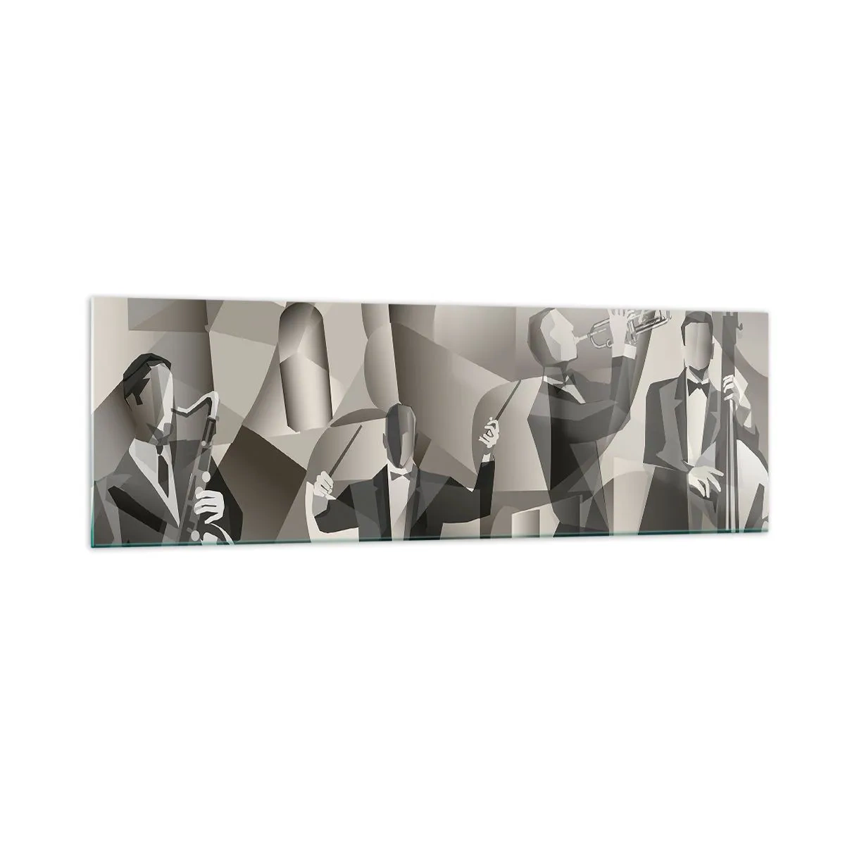 Glastavla - Bild på glas - I ljudrummet - 160x50 cm