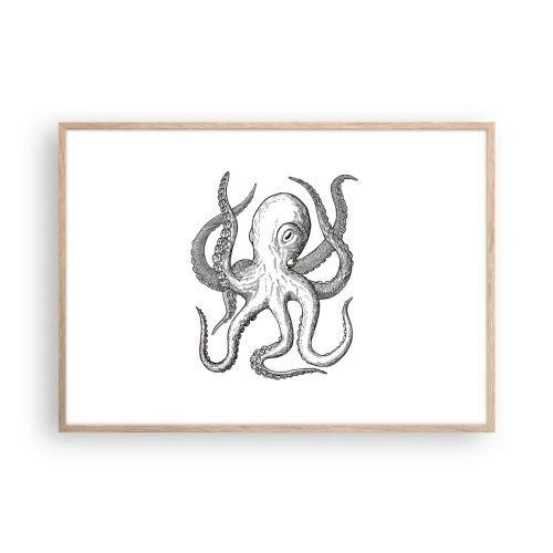 Affisch i ram av ljusek - Dansar med vågorna - 100x70 cm