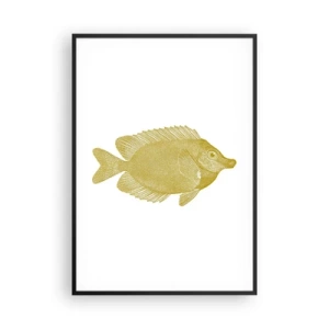 Affisch i svart ram - Fisk och det är allt - 70x100 cm