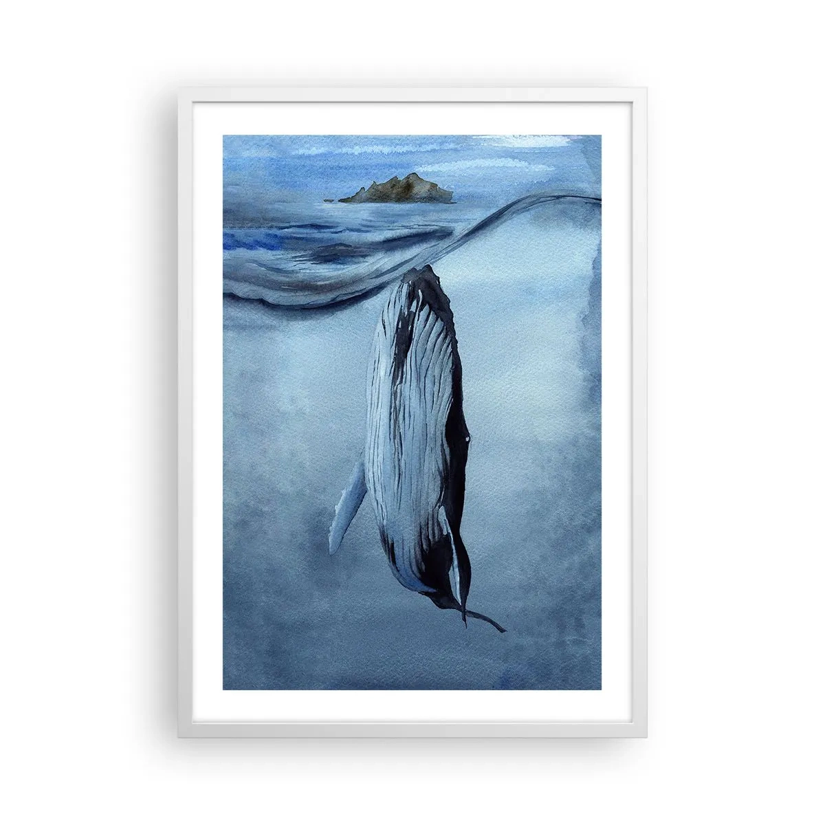 Affisch i vit ram - Två världar i norr - 50x70 cm