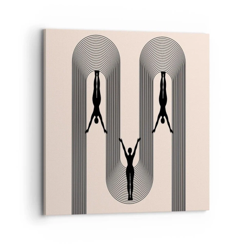 Canvastavla - Bild på duk - Upp och ner - 70x70 cm