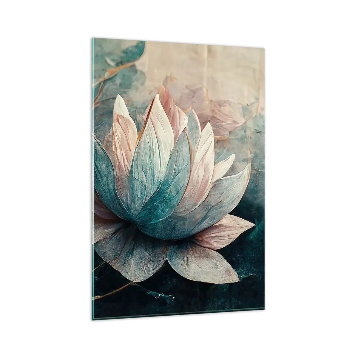 Glastavla - Bild på glas - Stjärnor i en sjö - 80x120 cm