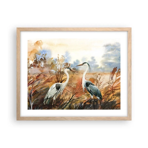 Affisch i ram av ljusek - Vart ska vi på hösten? - 50x40 cm