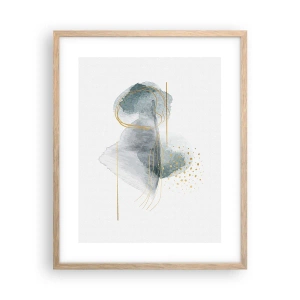 Affisch i ram av ljusek - Om gråhetens och guldets förhållanden - 40x50 cm