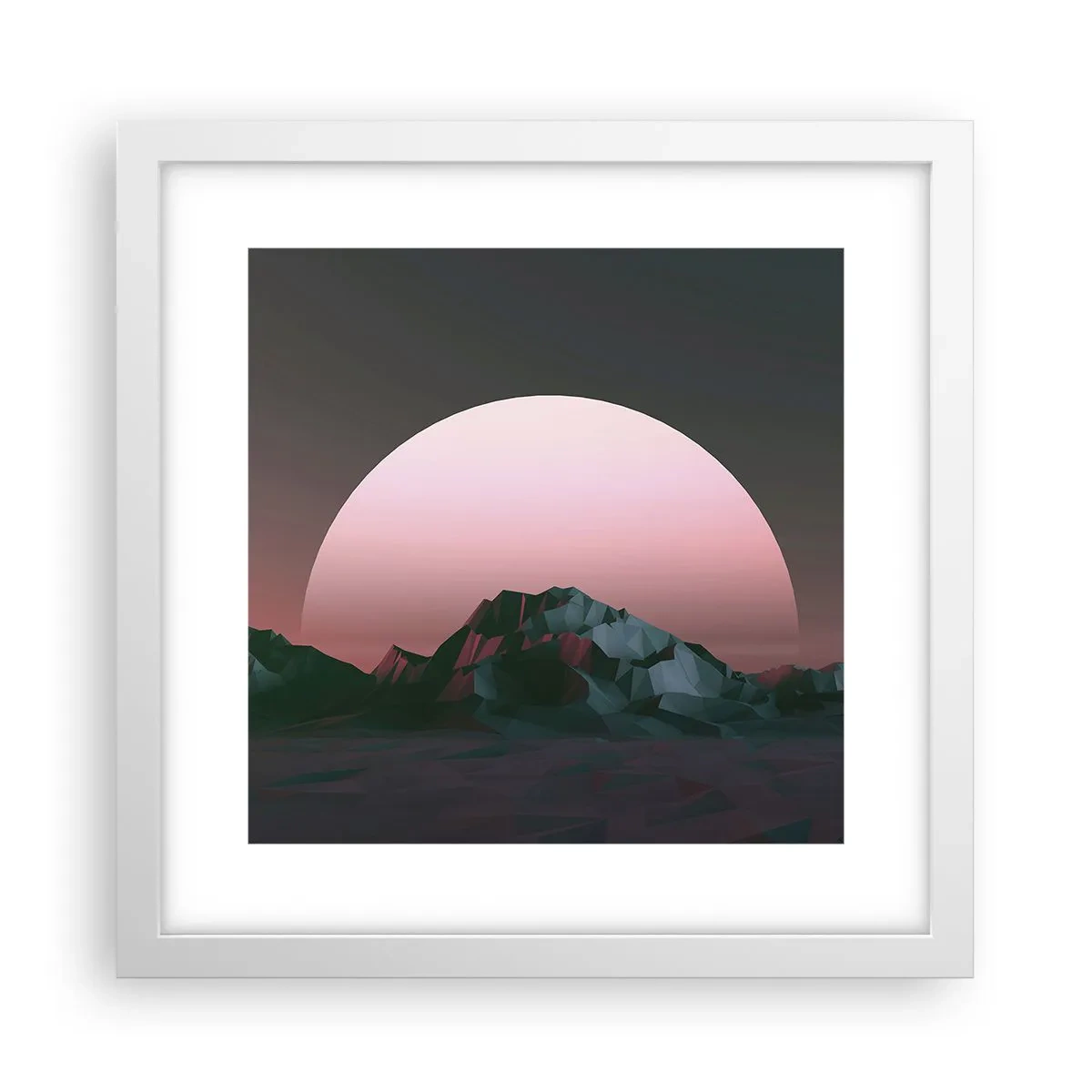 Affisch i vit ram - I den granliggande galaxen - 30x30 cm