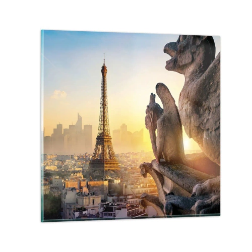 Glastavla - Bild på glas - En hel del har ändrats… - 70x70 cm