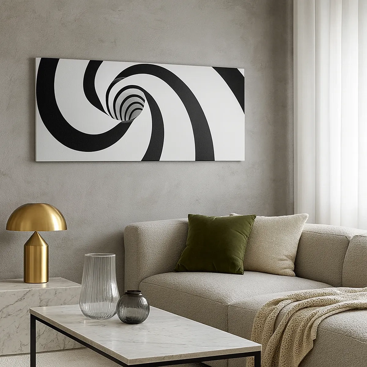 Canvastavla - Bild på duk - Underkasta sig virveln? - 30x30 cm