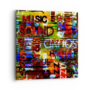 Canvastavla - Bild på duk - Ljudets alla färger - 40x40 cm