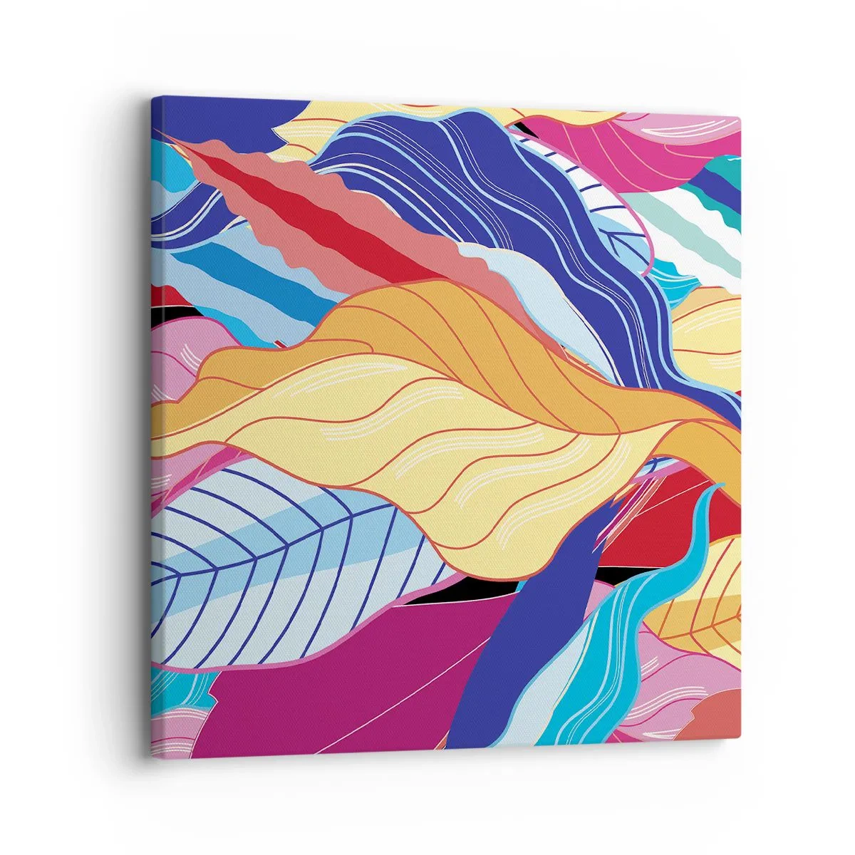 Canvastavla - Bild på duk - Färgglad röra - 30x30 cm