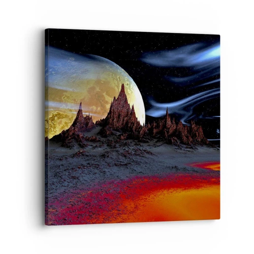 Canvastavla - Bild på duk - Okänd värld - 30x30 cm