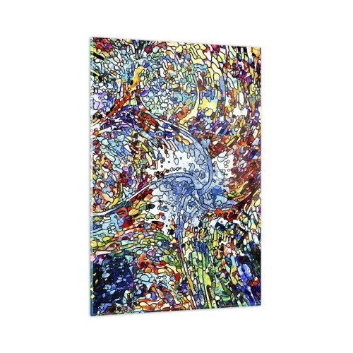 Glastavla - Bild på glas - Glasmålning - droppar - 80x120 cm