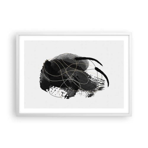 Affisch i vit ram - Uppkommen ur svärta - 70x50 cm