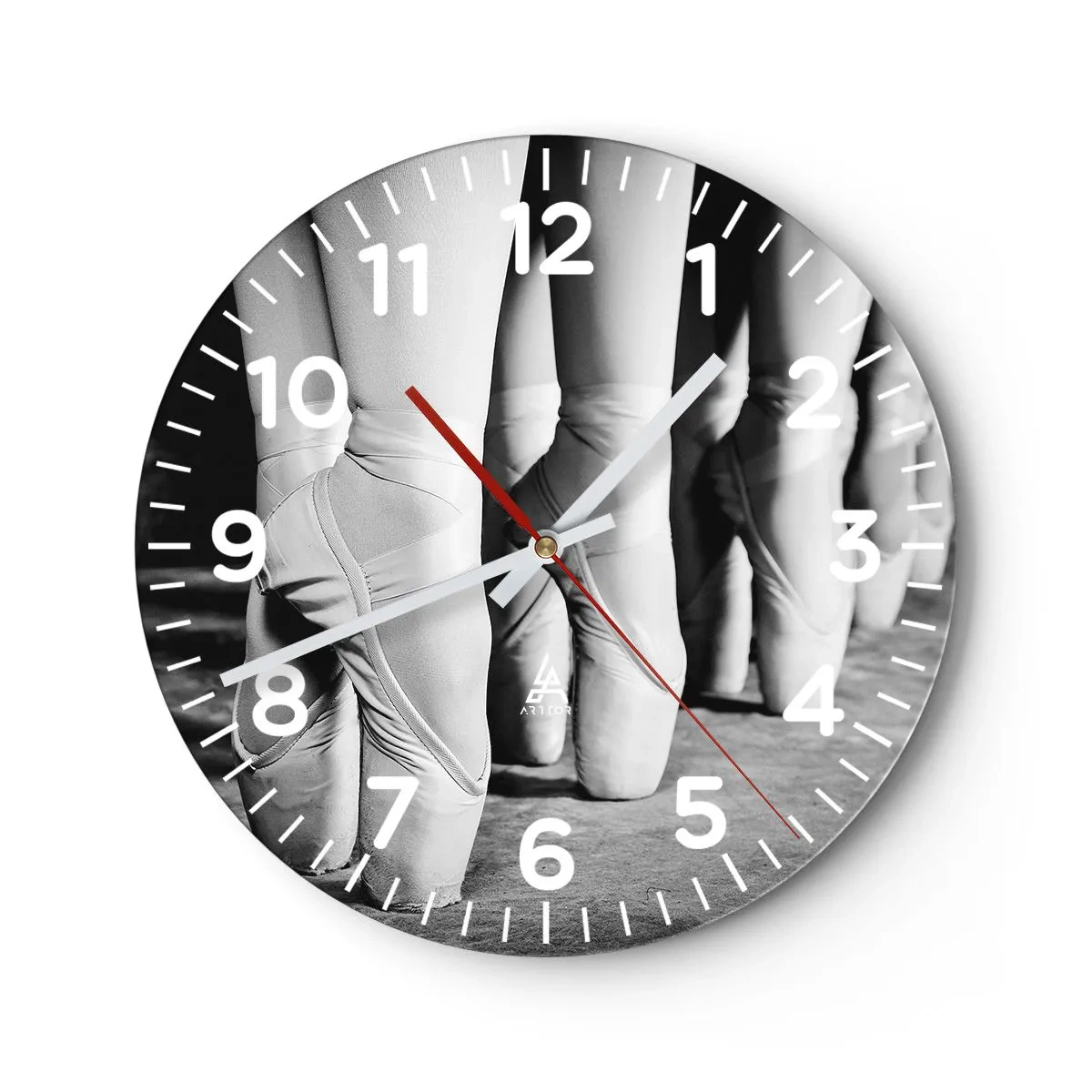 Väggklocka - Klocka på glas - Tillsammans, lätt - 30x30 cm