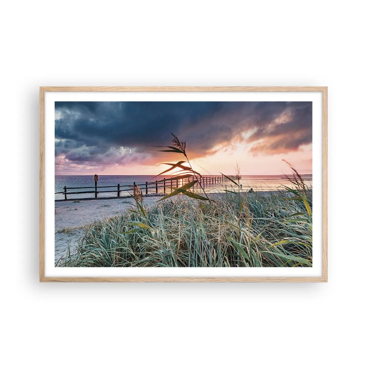 Affisch i ram av ljusek - Försvinner inte med vinden - 91x61 cm