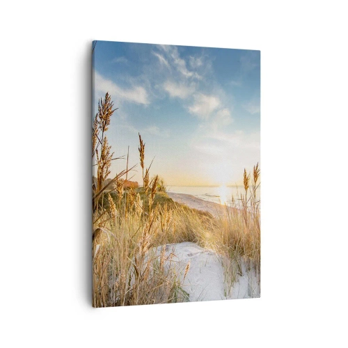 Canvastavla - Bild på duk - Nordlig strand - 50x70 cm