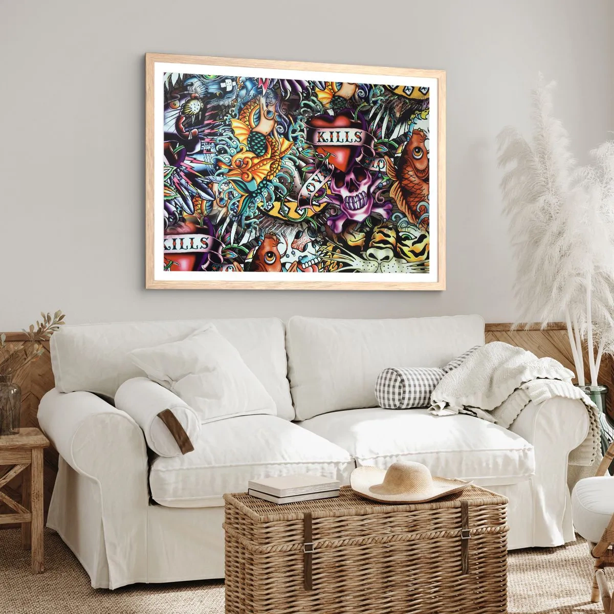 Affisch i ram av ljusek - Tatuerarens dröm - 50x40 cm