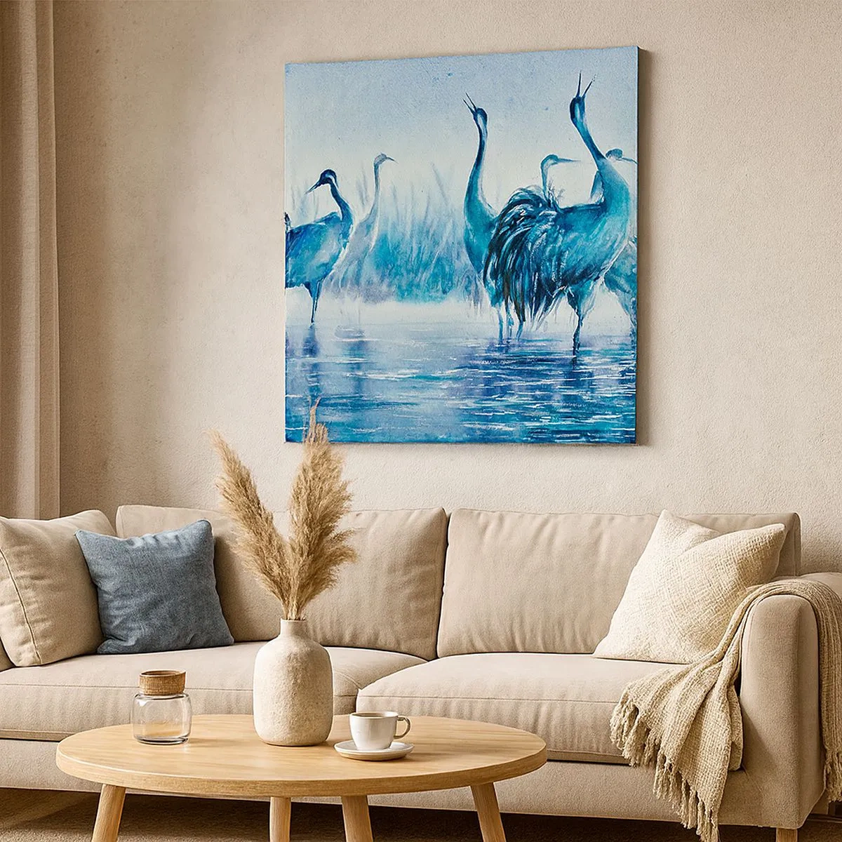 Canvastavla - Bild på duk - Morgonmöte - 30x30 cm