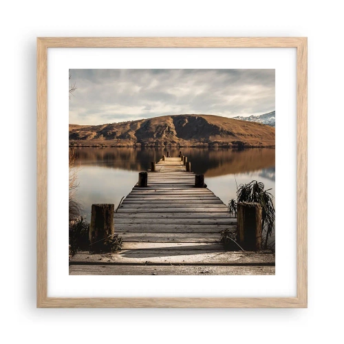 Affisch i ram av ljusek - Ett landskap i tystnad - 40x40 cm