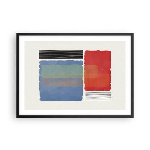 Affisch i svart ram - Geometrins anda - 70x50 cm