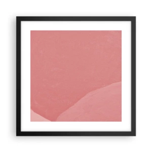 Affisch i svart ram - Organisk komposition i rosa - 40x40 cm