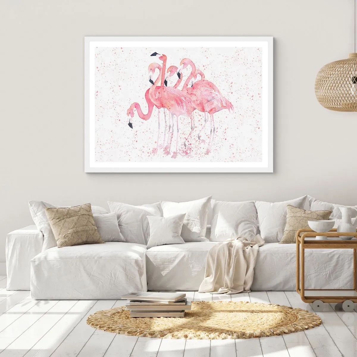 Affisch i vit ram - Rosa bandet - 91x61 cm
