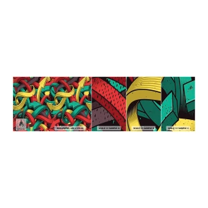 Provbit av självhäftande fototapet Deluxe Sticker - Vilken väg till målet? - Abstraktion, Bit, Serietidning - 100x30 cm