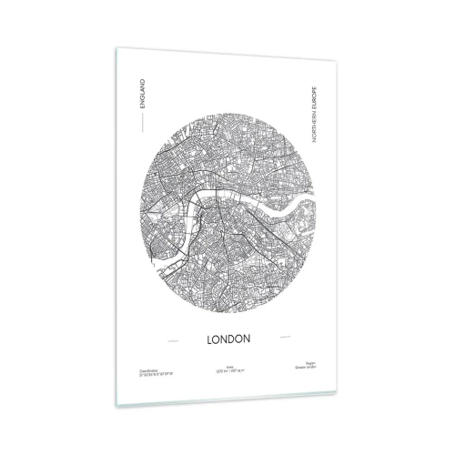 Glastavla - Bild på glas - Londons anatomi - 80x120 cm