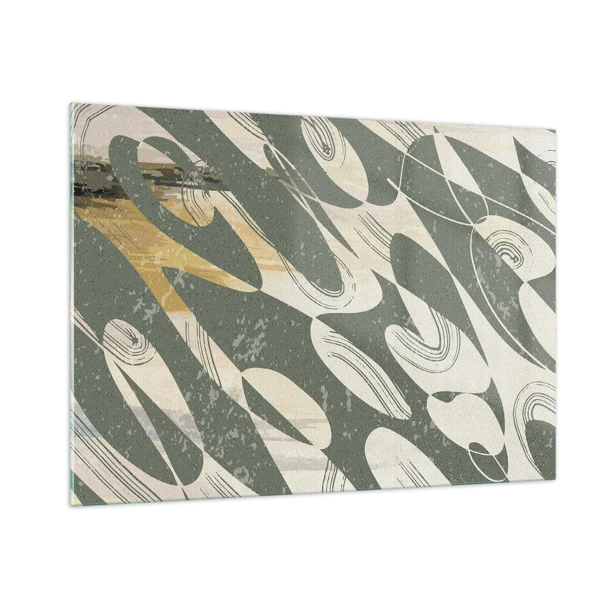 Glastavla - Bild på glas - Rytmisk abstraktion - 100x70 cm