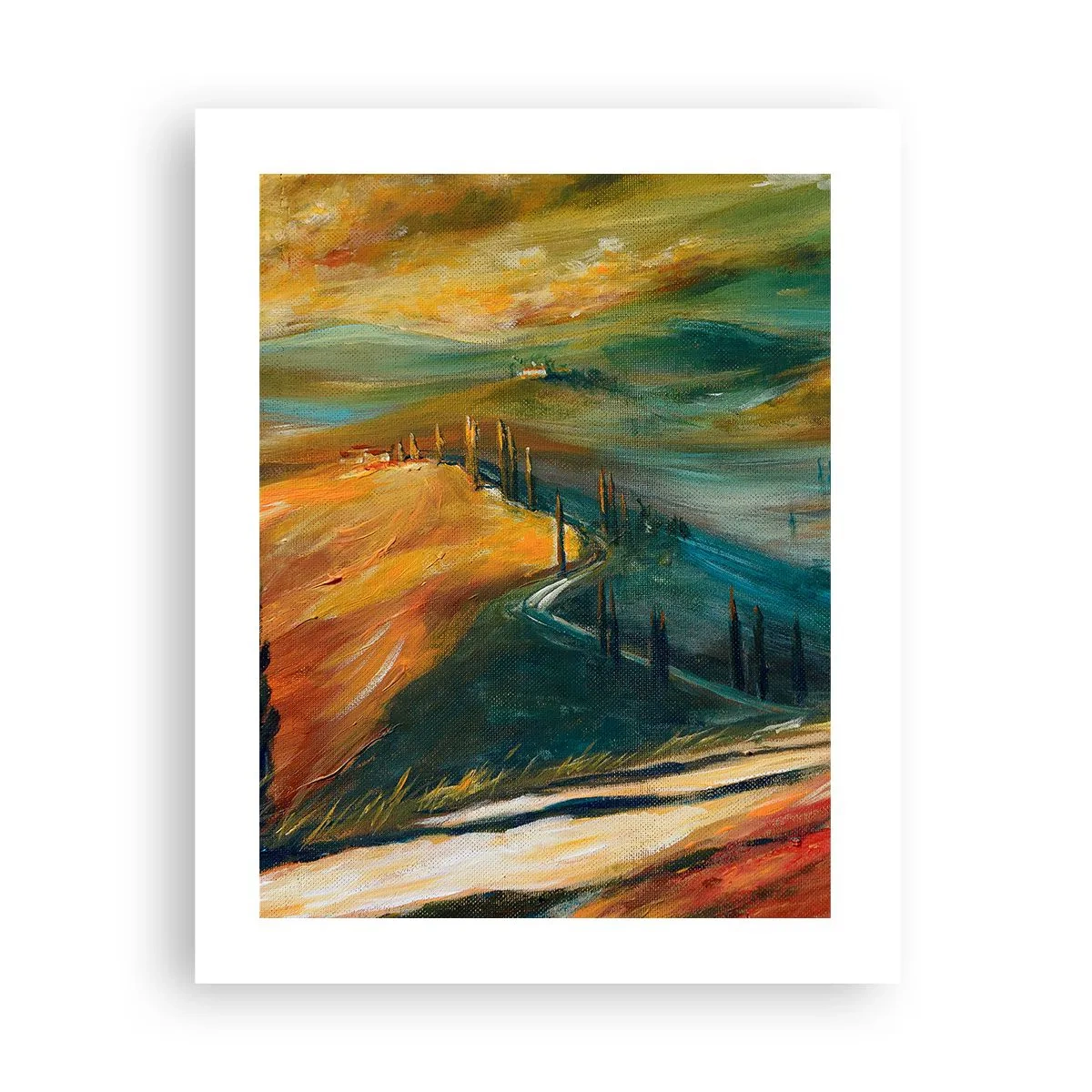 Affisch - Toskanskt landskap - 40x50 cm