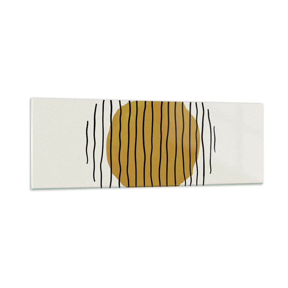 Glastavla - Bild på glas - Abstraktion som darrar av glöd - 90x30 cm