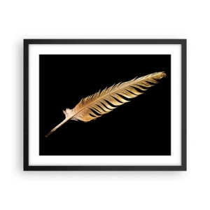 Affisch i svart ram - Fjäder... - 50x40 cm