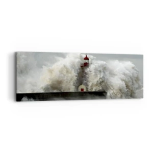 Canvastavla - Bild på duk - Havets ilska - 90x30 cm