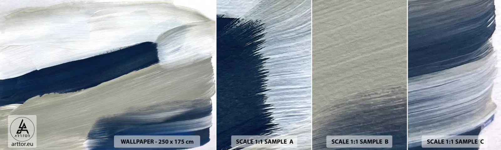 Fototapet Prov Standard Eco - Möte med vitt - Bit, Minimalistisk, Modern - 100x30 cm