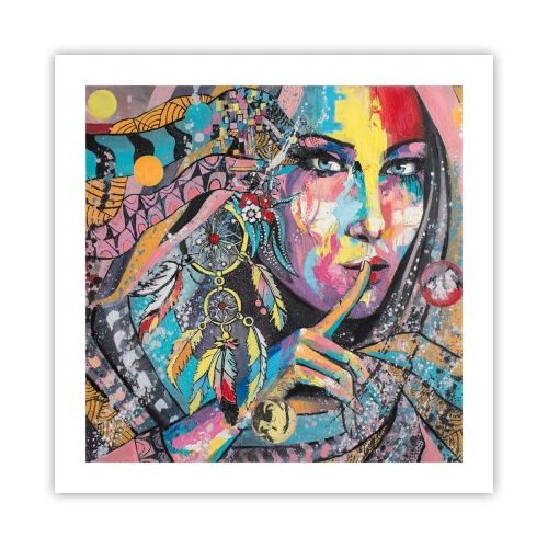 Affisch - Var tyst tills du förstår - 50x50 cm