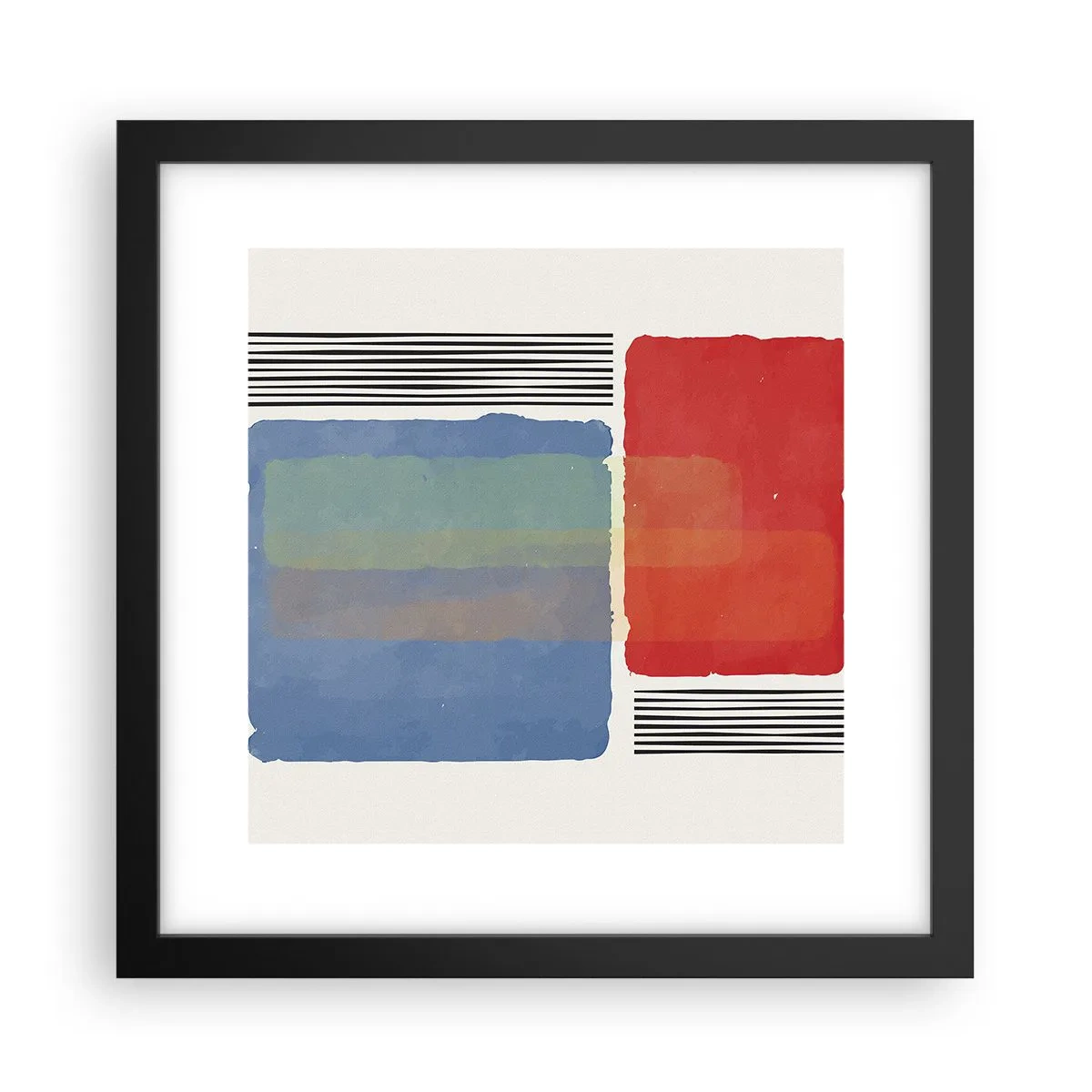 Affisch i svart ram - Geometrins anda  - 30x30 cm