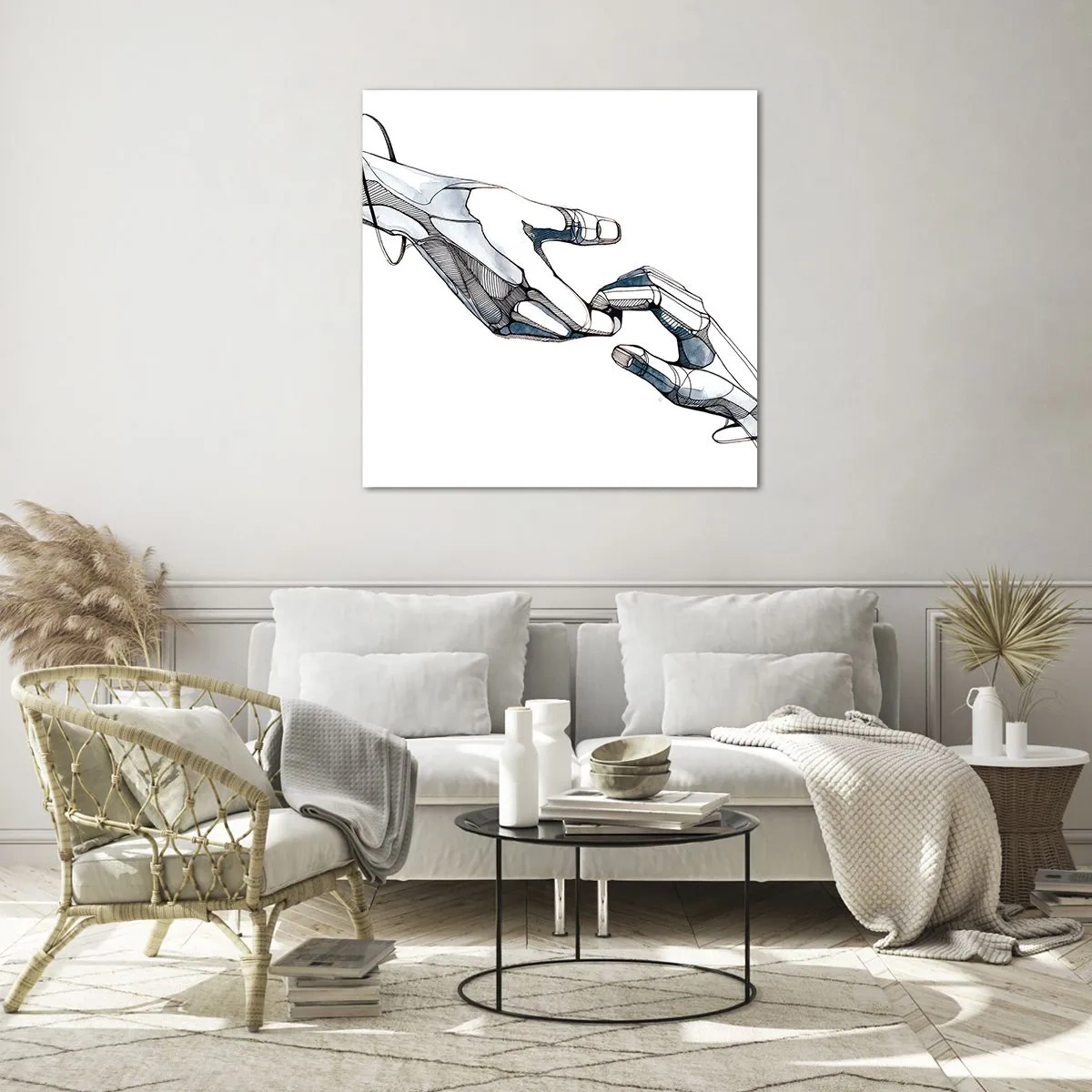 Glastavla - Bild på glas - God gest - 70x70 cm