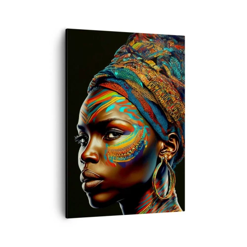 Canvastavla - Bild på duk - Afrikansk drottning - 50x70 cm