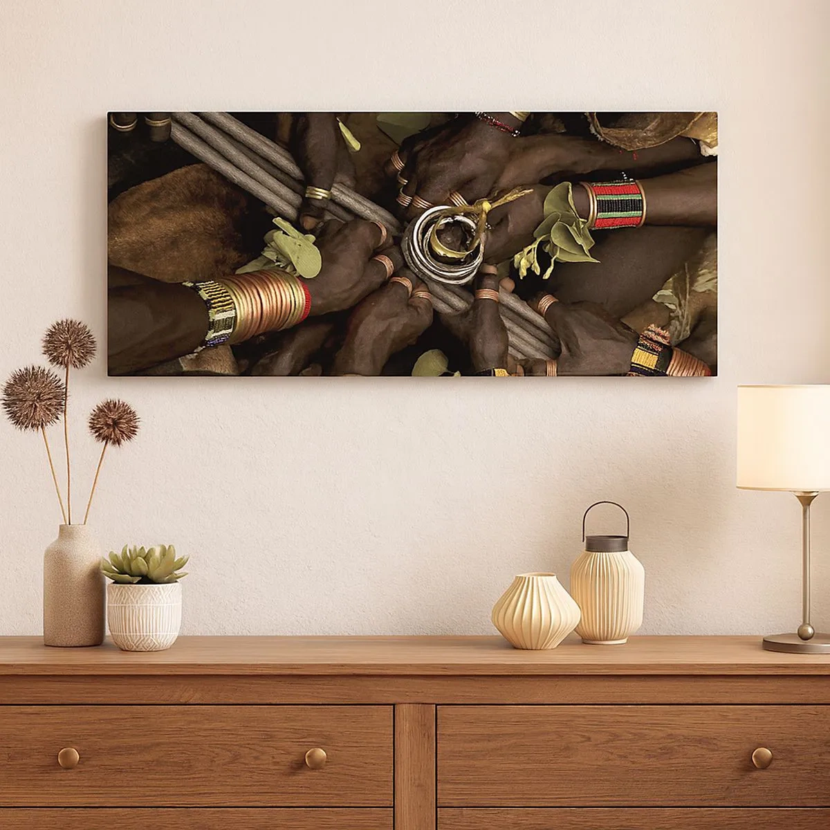 Canvastavla - Bild på duk - Vi är tillsammans - 100x40 cm