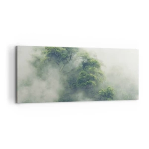 Canvastavla - Bild på duk - Insvept i dimma - 100x40 cm