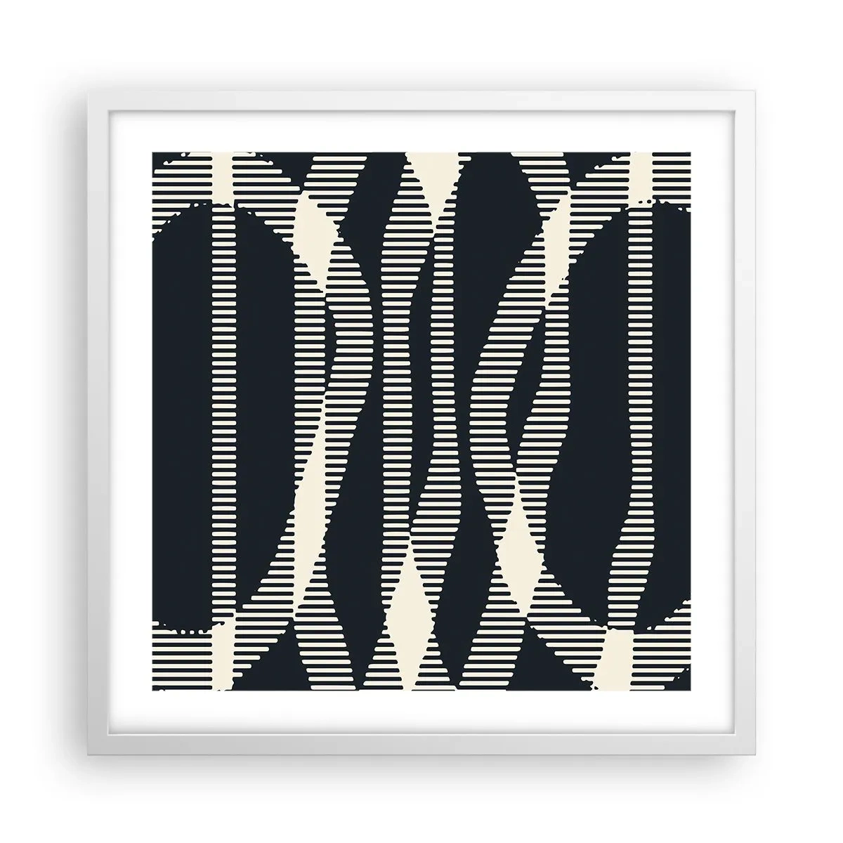 Affisch i vit ram - Försök att bryta mörkret - 50x50 cm