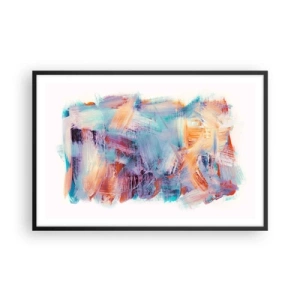 Affisch i svart ram - Färgglad röra - 91x61 cm