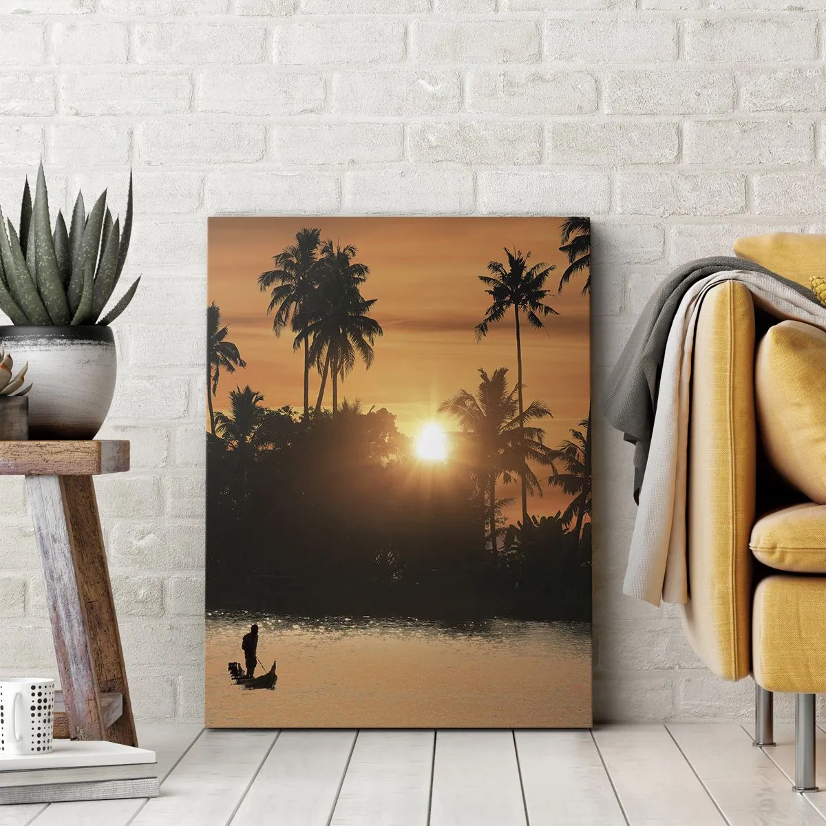 Canvastavla - Bild på duk - Dags att vila - 65x120 cm