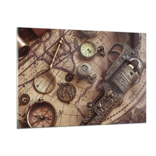 Glastavla - Bild på glas - Äventyret kallar - 120x80 cm