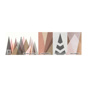 Provbit av fototapet Premium Sand - Utsikt över pyramider - Abstraktion, Bit, Trianglar - 100x30 cm
