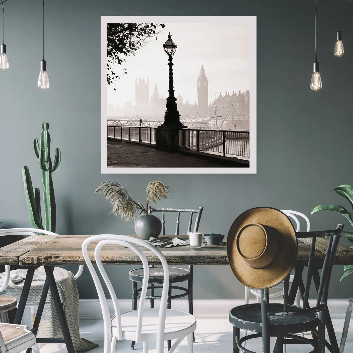 Affisch - Morgon i London - 60x60 cm
