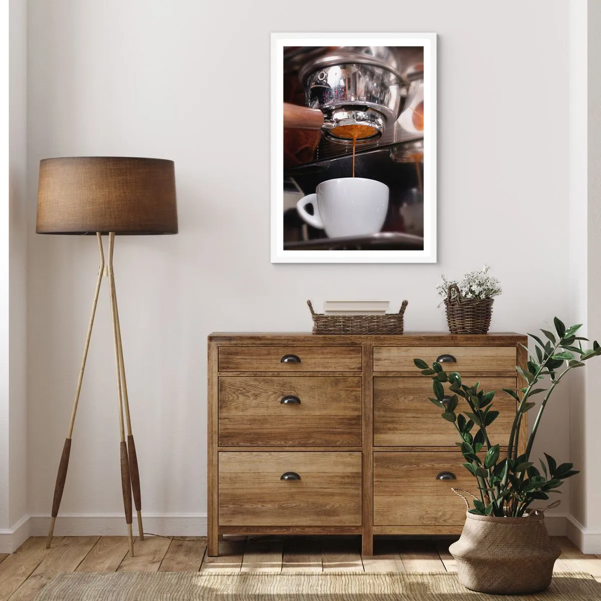 Affisch i vit ram - En bra stund på dagen - 50x70 cm