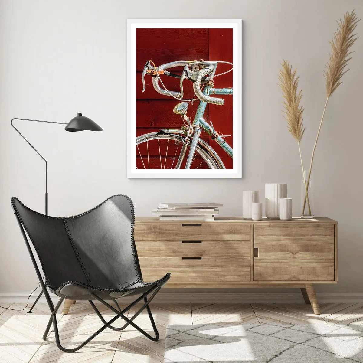 Affisch i vit ram - Skapad för segrar - 50x70 cm