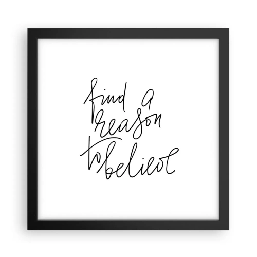 Affisch i svart ram - Det är möjligt - 30x30 cm