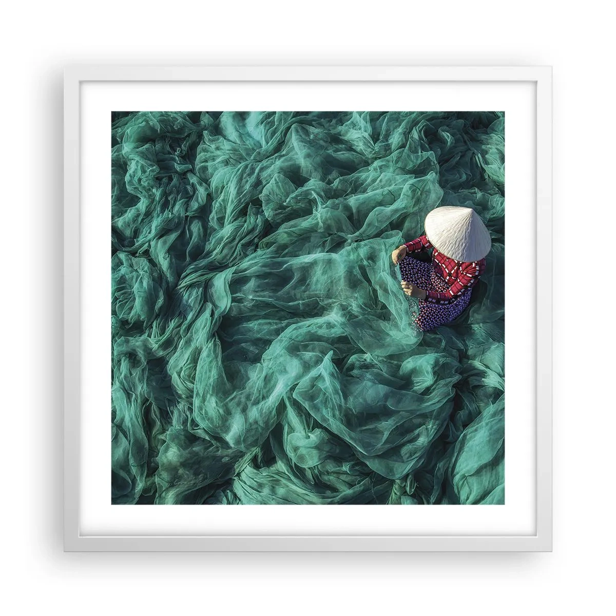 Affisch i vit ram - I nätens hav - 50x50 cm