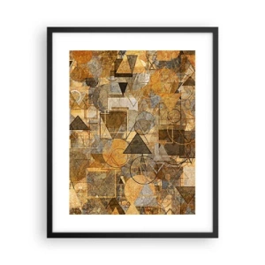 Affisch i svart ram - Värld infattad i form - 40x50 cm